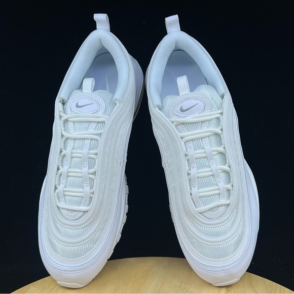 Nike Air Max 97 Triple White Wolf Grey Sneakers 921826 101 Men's Size 11 NEW - Picture 7 of 10